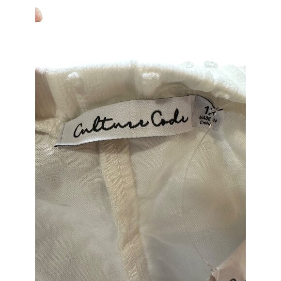 Womens Drawstring Shorts Textured Coastal Elastic Waist 1XL By Culture Code NWT - Picture 14 of 14